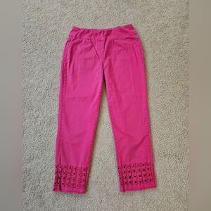 Thin Her Women's Size 4 Four Pink Pants Cut Out Stretch